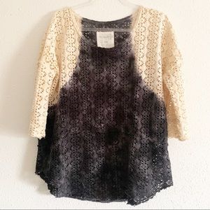 We The Free Women's Size Medium Ombre Cut Out Top